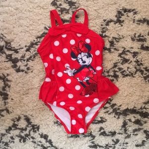 Girls 4T Minnie Mouse Swimsuit NWOT